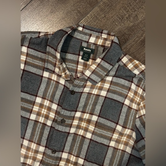 Roots Cotton Flannel Plaid Shirt - Picture 3 of 5